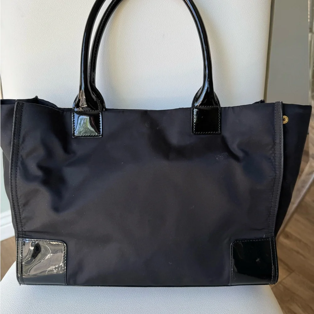 Tory Burch Ella Black Tote Bag